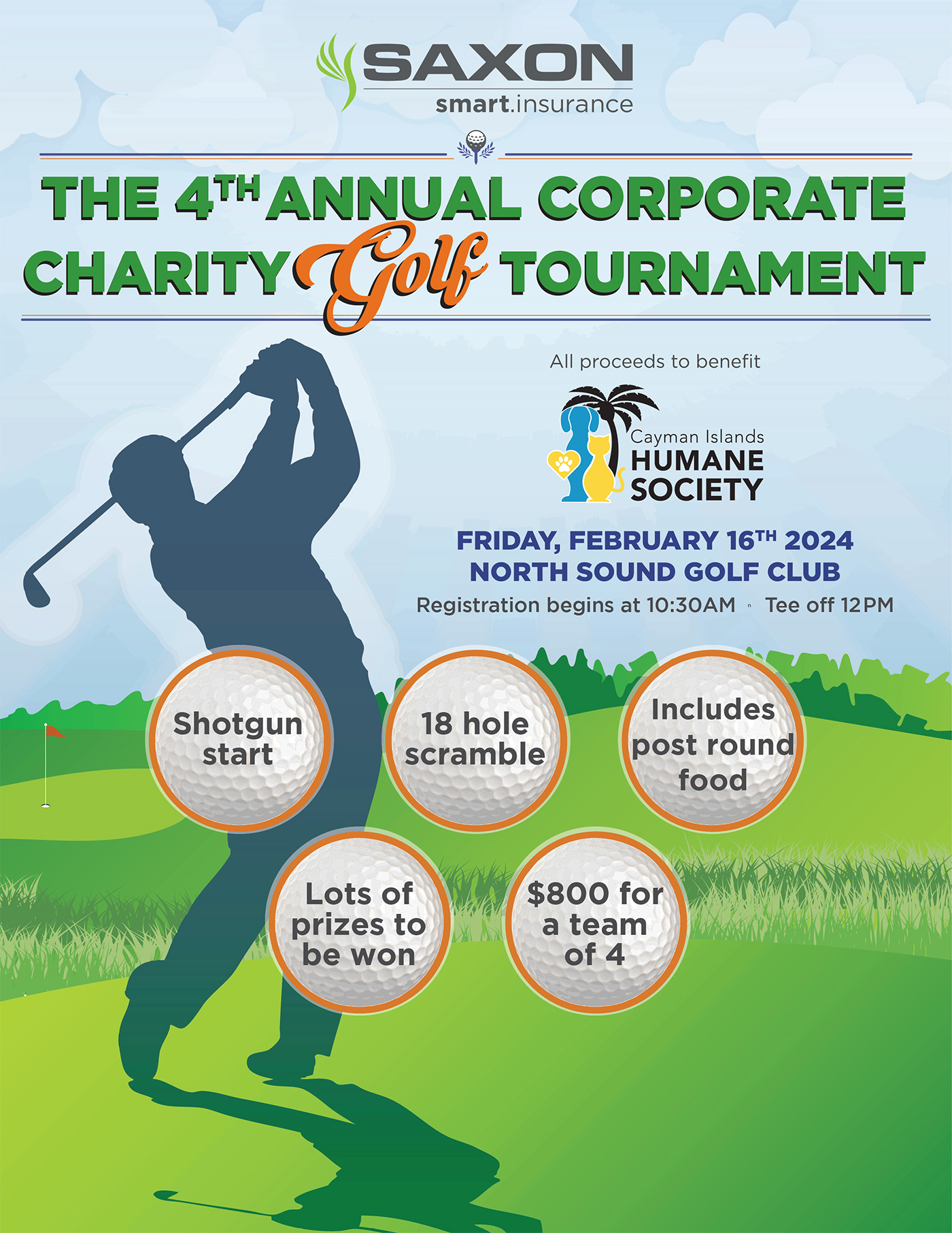 THE 4TH ANNUAL CORPORATE CHARITY GOLF TOURNAMENT (Date: Friday, February 16th 2024 Place: North Sound Golf Club)